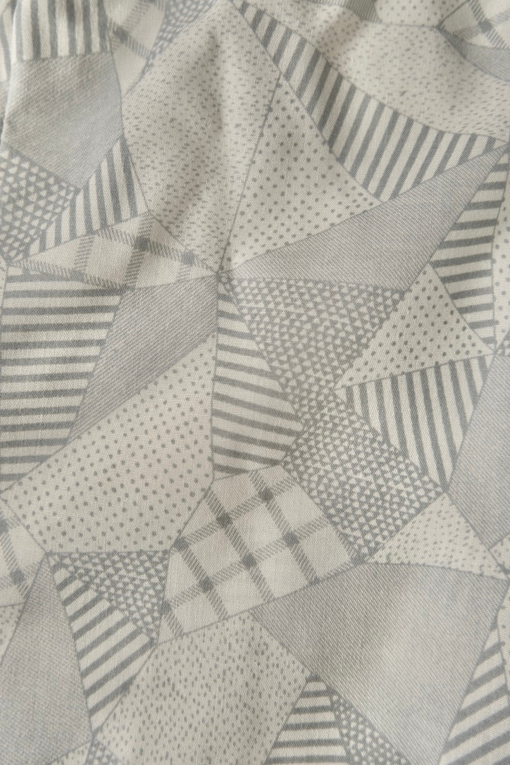 Origami Geometric Flutter Tie Wrap Top