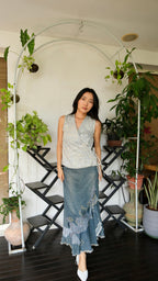Laurel Flutter Tie Wrap Top