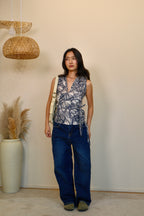 Ceramic Flora Flutter Tie Wrap Top