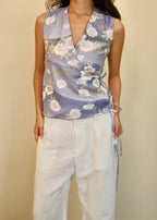 Wisteria Flutter Tie Wrap Top