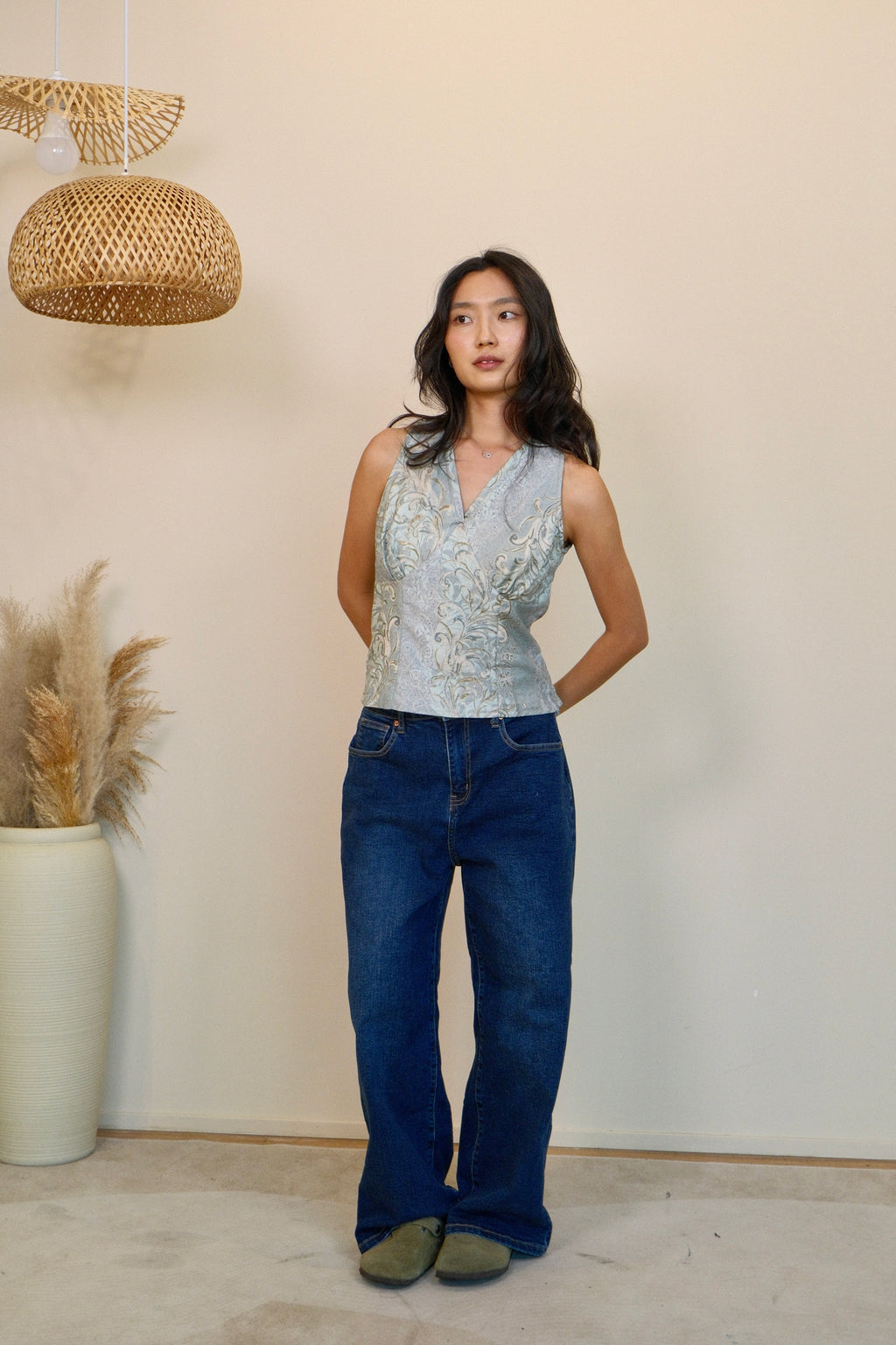 Sage Baroque Muse Top