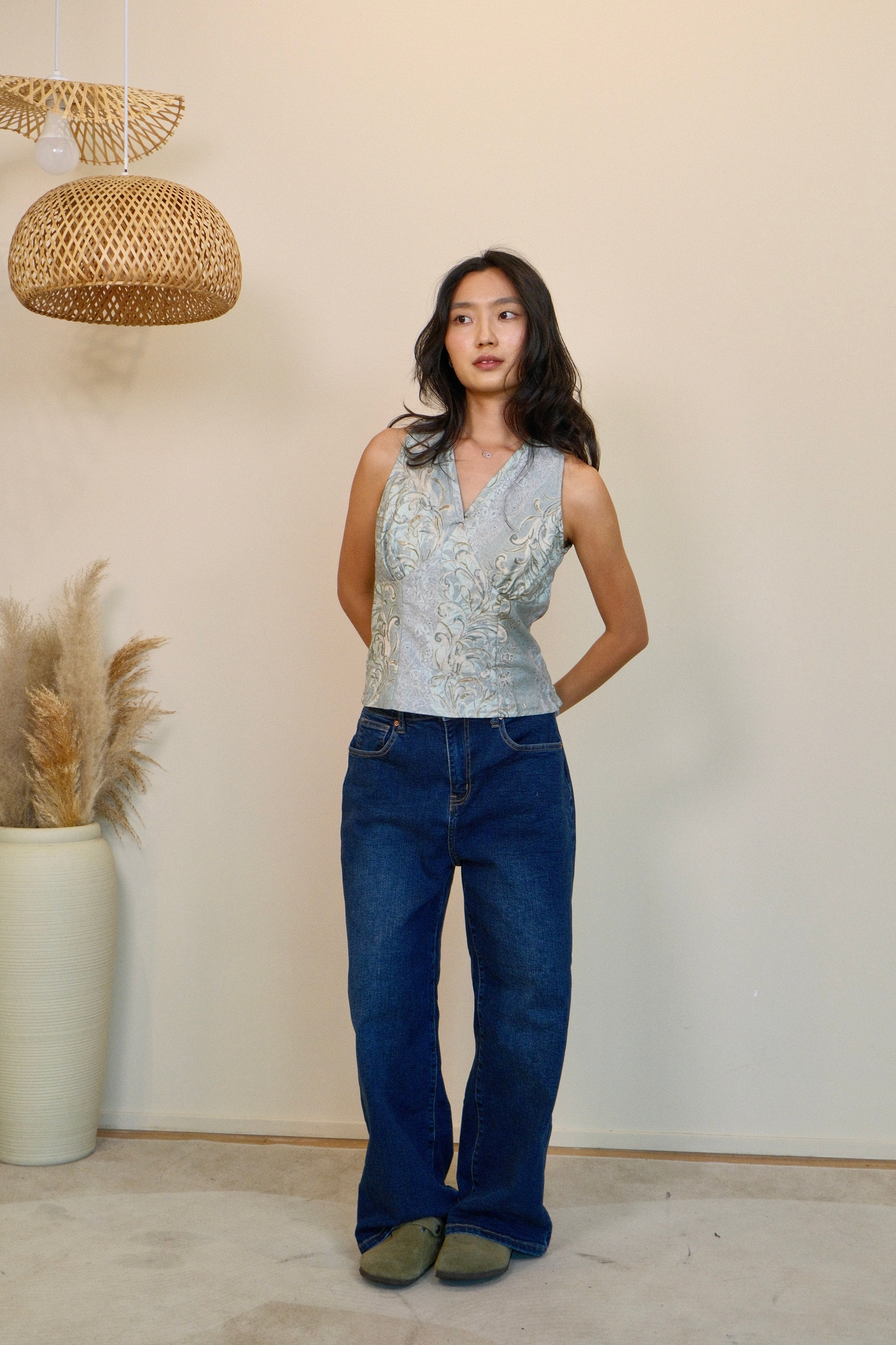 Sage Baroque Muse Top