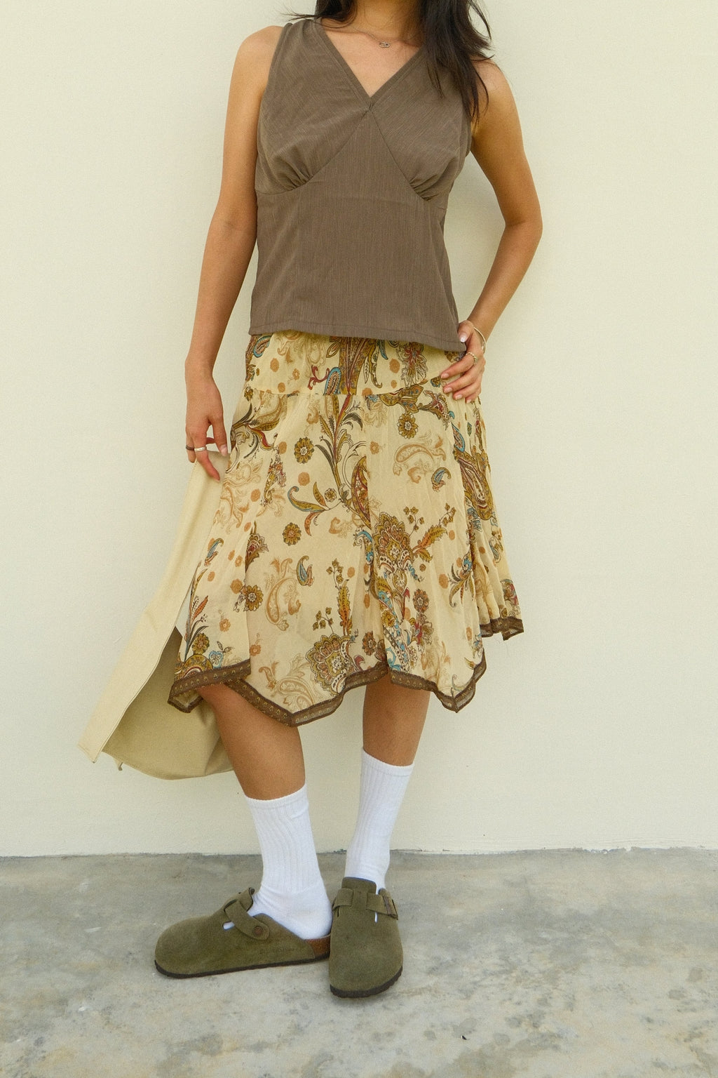 Walnut Plissé Muse Top