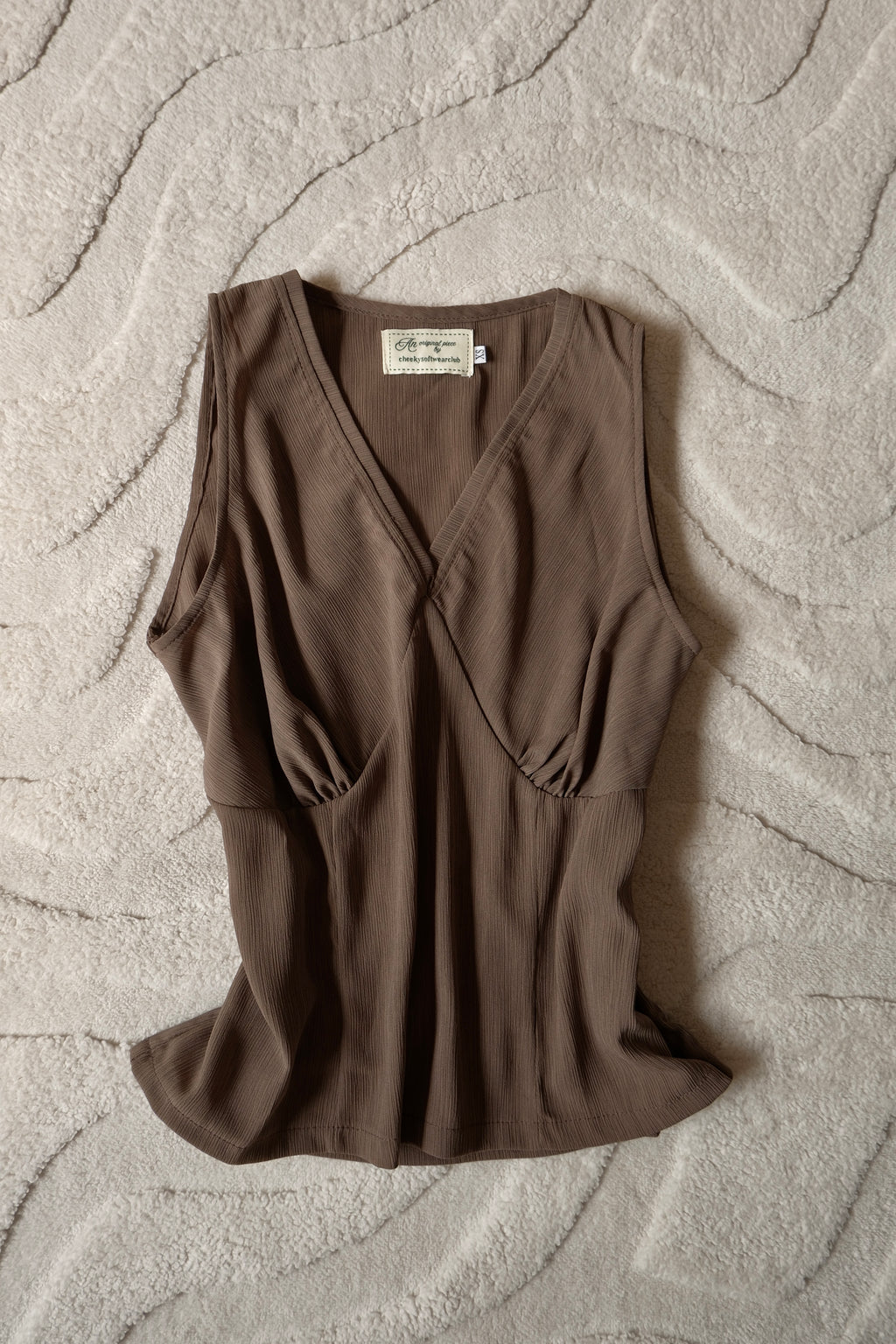 Walnut Plissé Muse Top