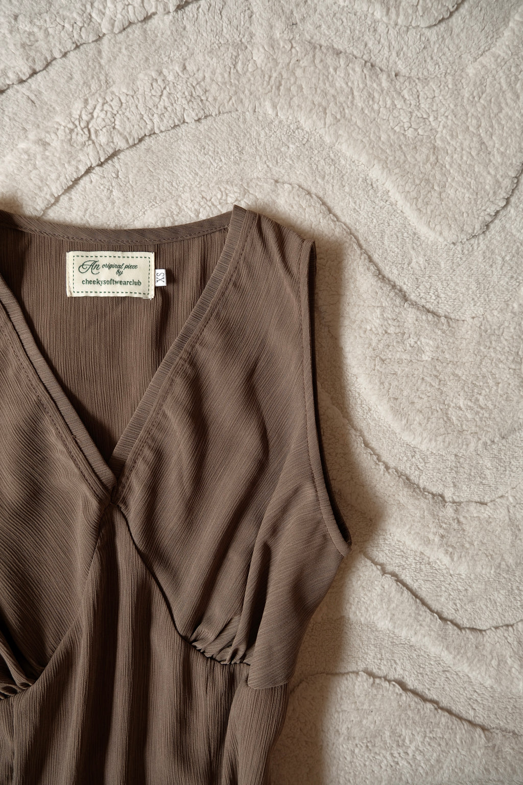Walnut Plissé Muse Top