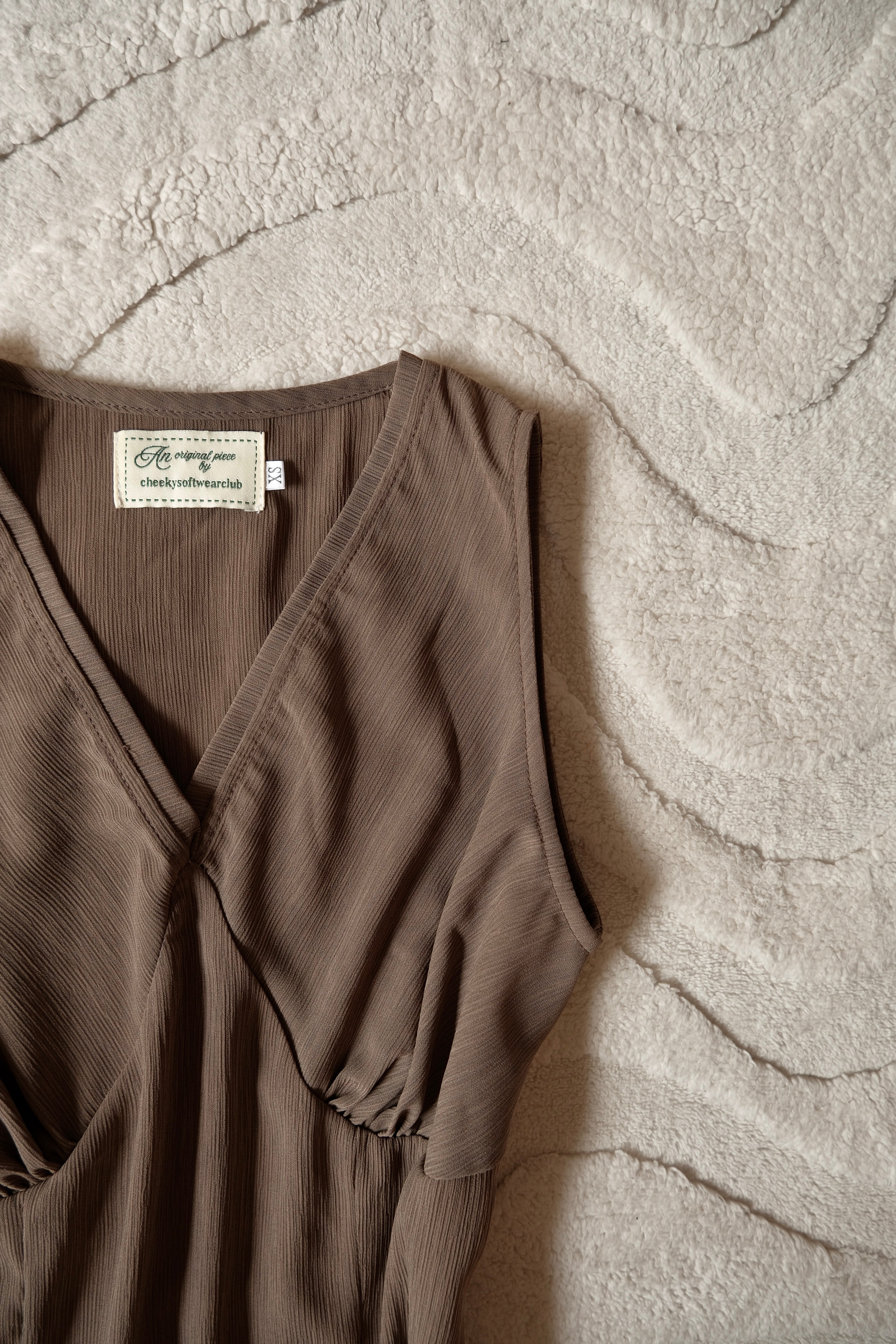 Walnut Plissé Muse Top