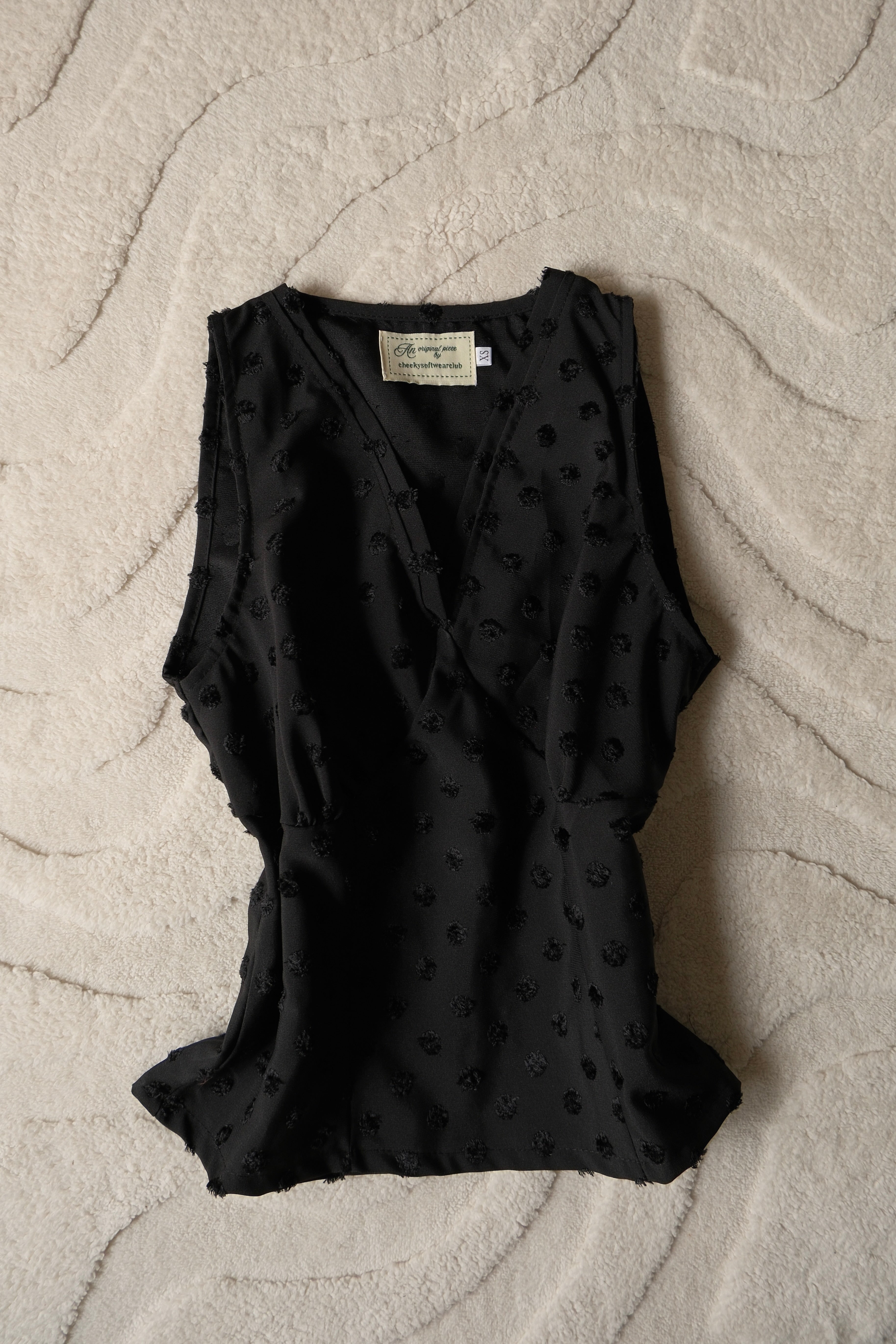 Black Polka Muse Top