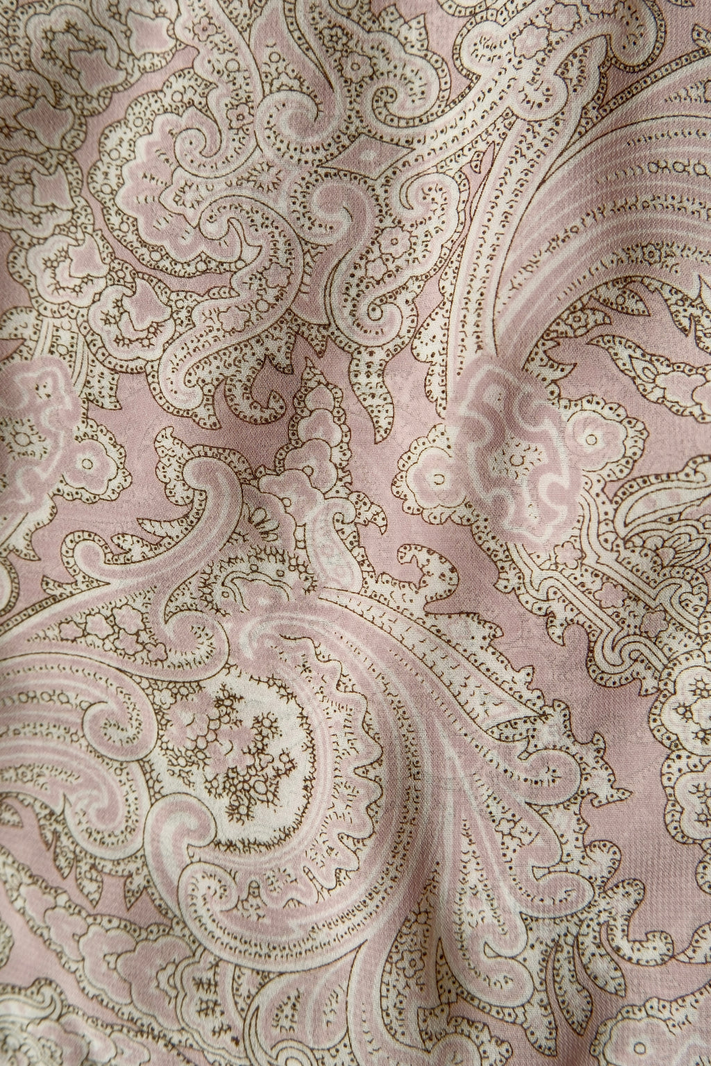 Blush Paisley Flutter Tie Wrap Top