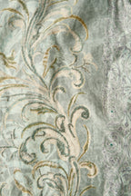Sage Baroque Flutter Tie Wrap Top