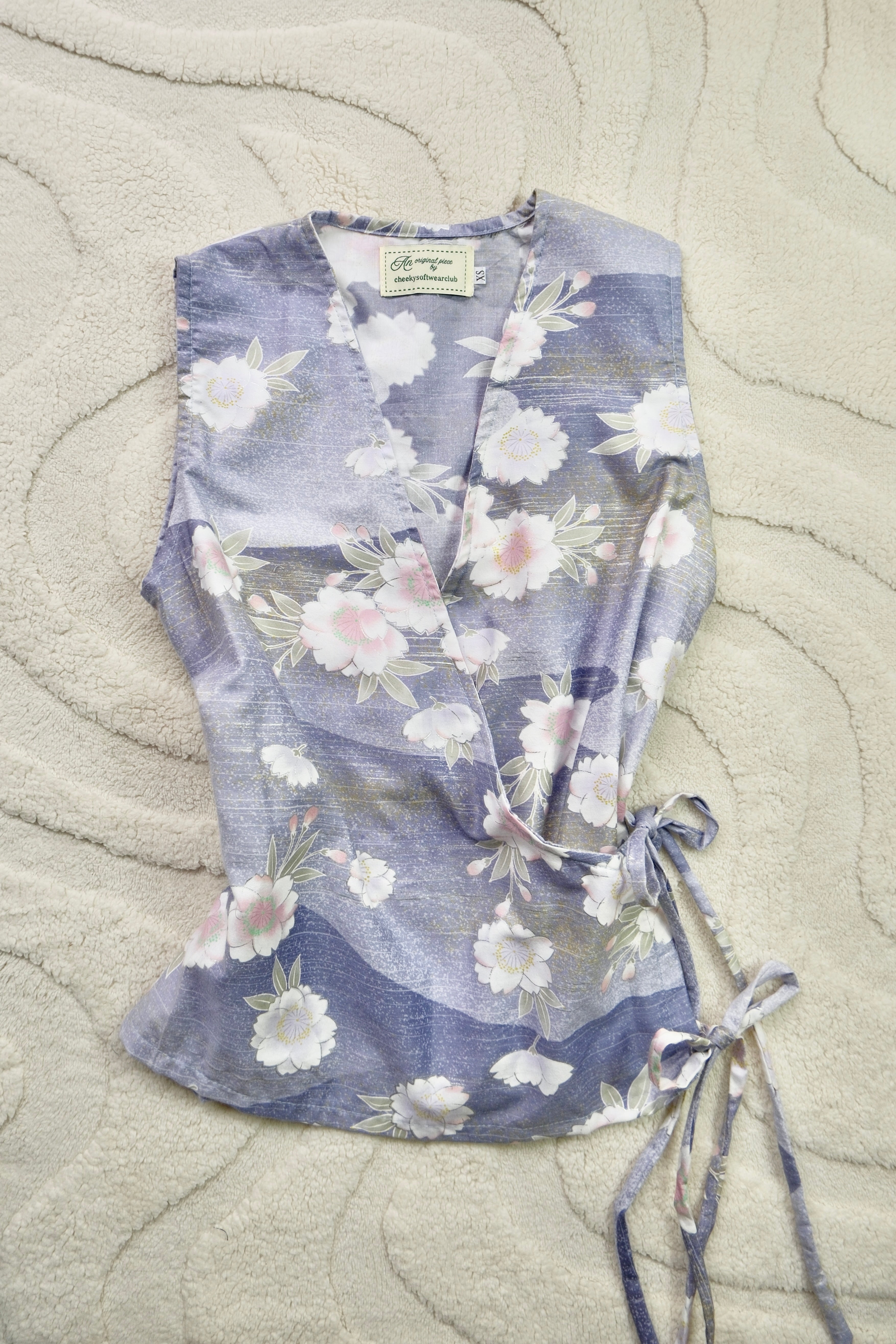 Wisteria Flutter Tie Wrap Top
